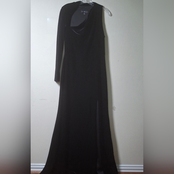 Betsy Adam Velvet Prom Gown Sz 14 Sexy Whimsigoth Maxi Dress Formal Evening Gown - Picture 9 of 16